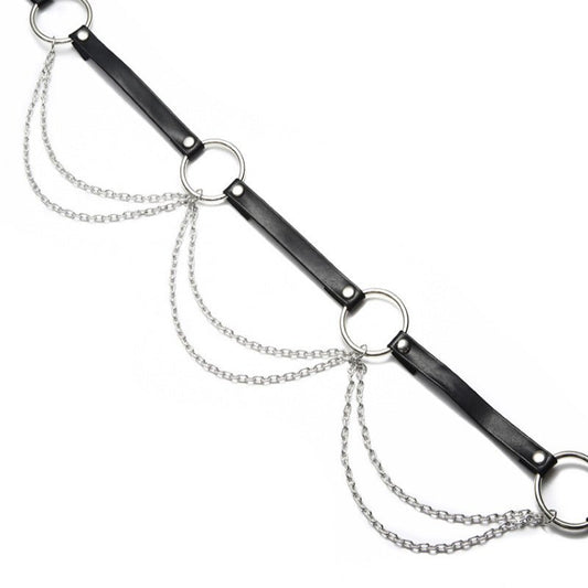 Chain - Belt Straps Waist - Jewelry Body - Harness Fashion - Accessory Sexy Rave Women Girls - Alternative Gothic Dark Wear | Embrace Dark Aesthetic Men & Women Gothic Clothing