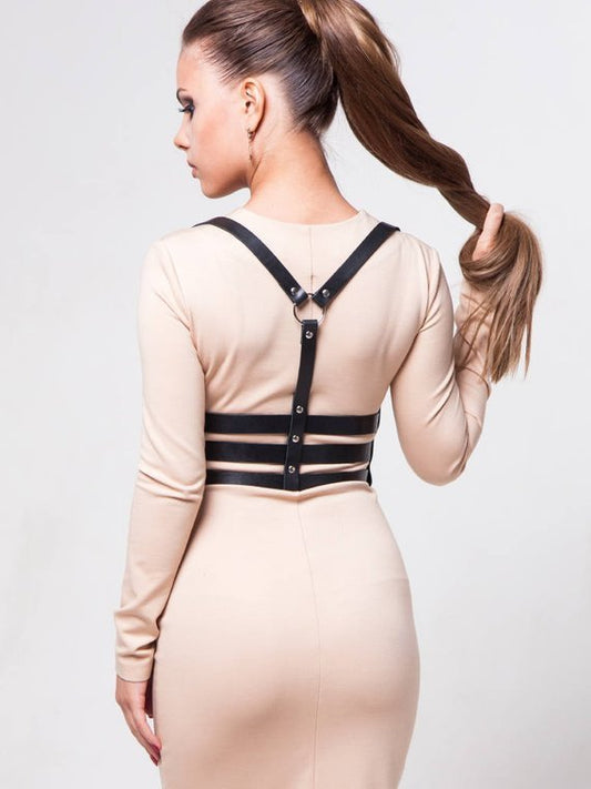 Sexy Leather Garters Belt Women Lingerie Black Adjustable Harness Bondage Body Bdsm fetish Cosplay Harajuku Gothic Sword Belt - Alternative Gothic Dark Wear | Embrace Dark Aesthetic Men & Women Gothic Clothing