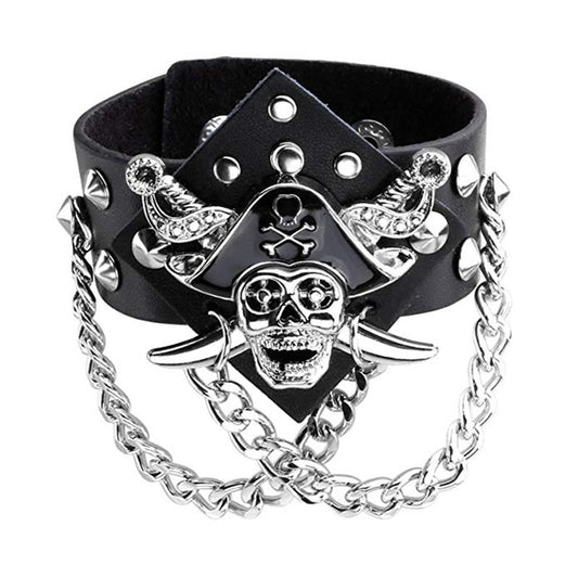 Rivet chain punk bracelet - Alternative Gothic Dark Wear | Embrace Dark Aesthetic Men & Women Gothic Clothing