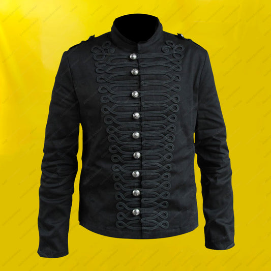 Mens Army Jacket Military Steampunk Parade Jacket Tunic Rock Black Army Coat Gothic Clothing - Alternative Gothic Dark Wear | Embrace Dark Aesthetic Men & Women Gothic Clothing
