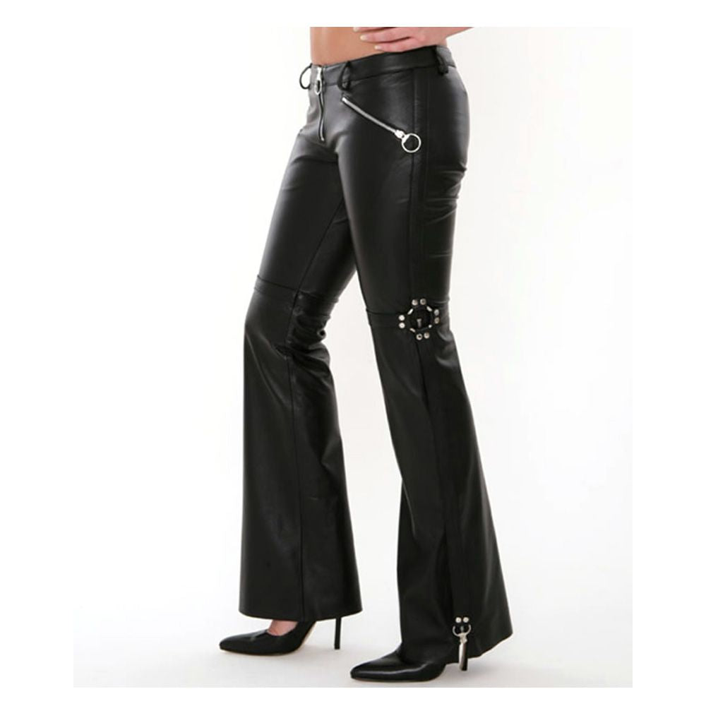 Women Low Waisted Flare Pants Club Wear - Alternative Gothic Dark Wear | Embrace Dark Aesthetic Men & Women Gothic Clothing Women Low Waisted Flare Pants Club Wear - Alternative Gothic Dark Wear | Embrace Dark Aesthetic Men & Women Gothic Clothing