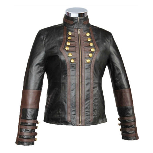 Women’s Genuine Leather Gun Club Jacket