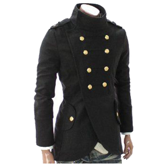 Men’s Gothic Double Breasted Wool Coat