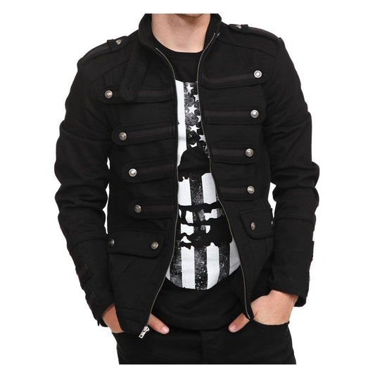 Men Gothic Military Jacket Vintage Goth Style Gothic Steampunk Military Jacket - Alternative Gothic Dark Wear | Embrace Dark Aesthetic Men & Women Gothic Clothing