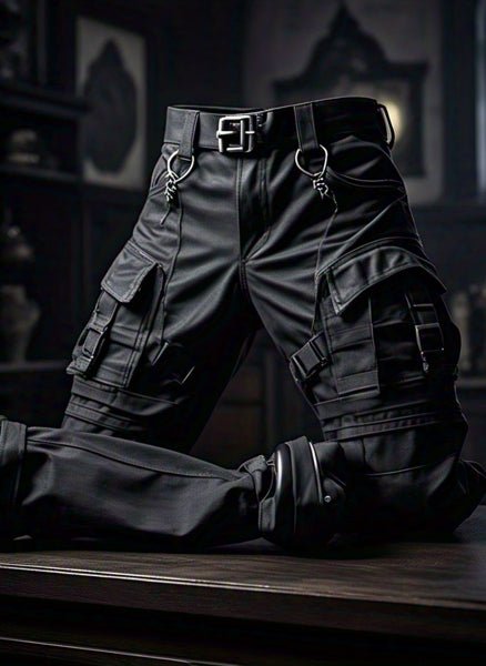Men Gothic Trousers - Alternative Gothic Dark Wear | Embrace Dark Aesthetic Men & Women Gothic Clothing