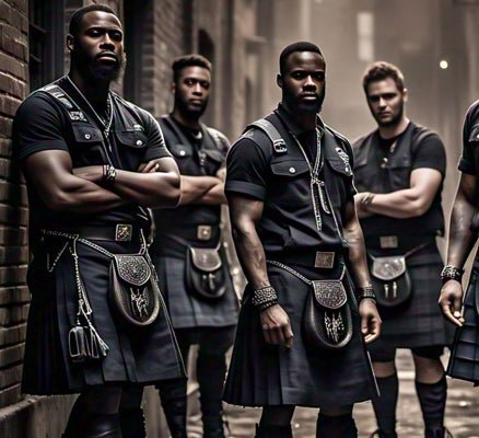 Men Gothic Kilts - Alternative Gothic Dark Wear | Embrace Dark Aesthetic Men & Women Gothic Clothing