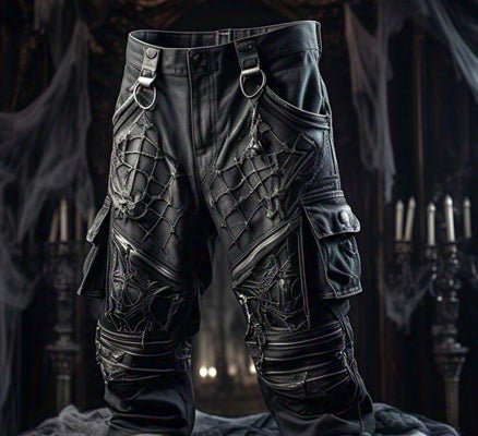 Men Gothic Shorts - Alternative Gothic Dark Wear | Embrace Dark Aesthetic Men & Women Gothic Clothing