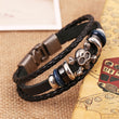 Fashion Retro Skull Leather Bracelet Bold Gothic Accessory