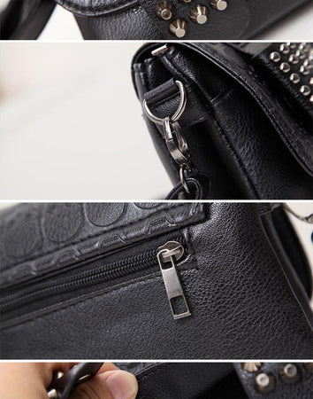 European And American Style Rivet Skull Handbag