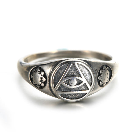 Gothic God's Eye Ring Vintage Totem Thin Ring