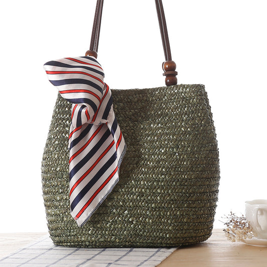 One-shoulder Straw Bag Women Bag Seaside Vacation Woven Bag Straw Bag Beach Bag