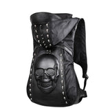 Hooded Skull Hat Backpack Europe And America Halloween Steampunk Rivet Hat Backpack