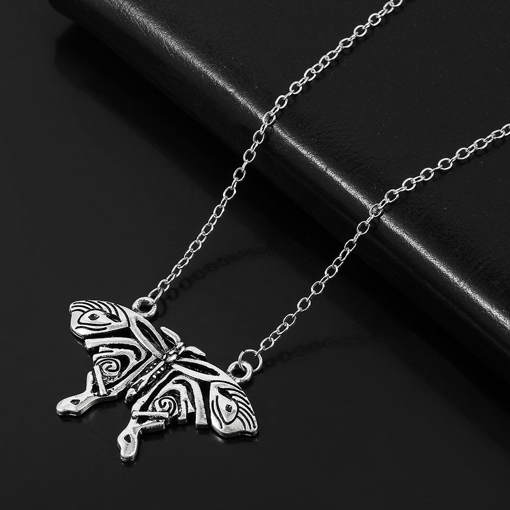 Butterfly necklace, alloy plating insect pendant necklace