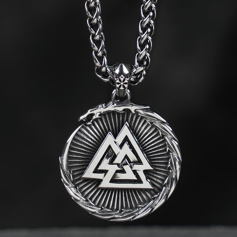 Triangle Symbol Pendant Necklace Men's Jewelry Necklace