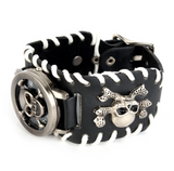 Brown Skull Watch with Chain Bold and Edgy Look