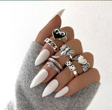 Gothic Ring Set Ladies Punk Fashion