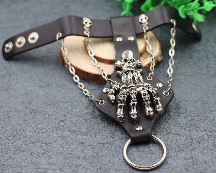 Double finger skull claw Bracelet