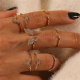 Gothic Ring Set Ladies Punk Fashion