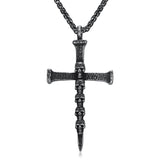 Retro Gothic Skull Cross Motorcycle Stainless Steel Pendant Necklace