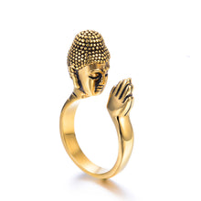 Load image into Gallery viewer, Trendy Personality Buddha Lord Three-dimensional Buddha Headn Ring
