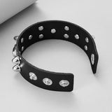 Round Rivet Gothic Bracelet Hip Hop Dark Skull Head Leather