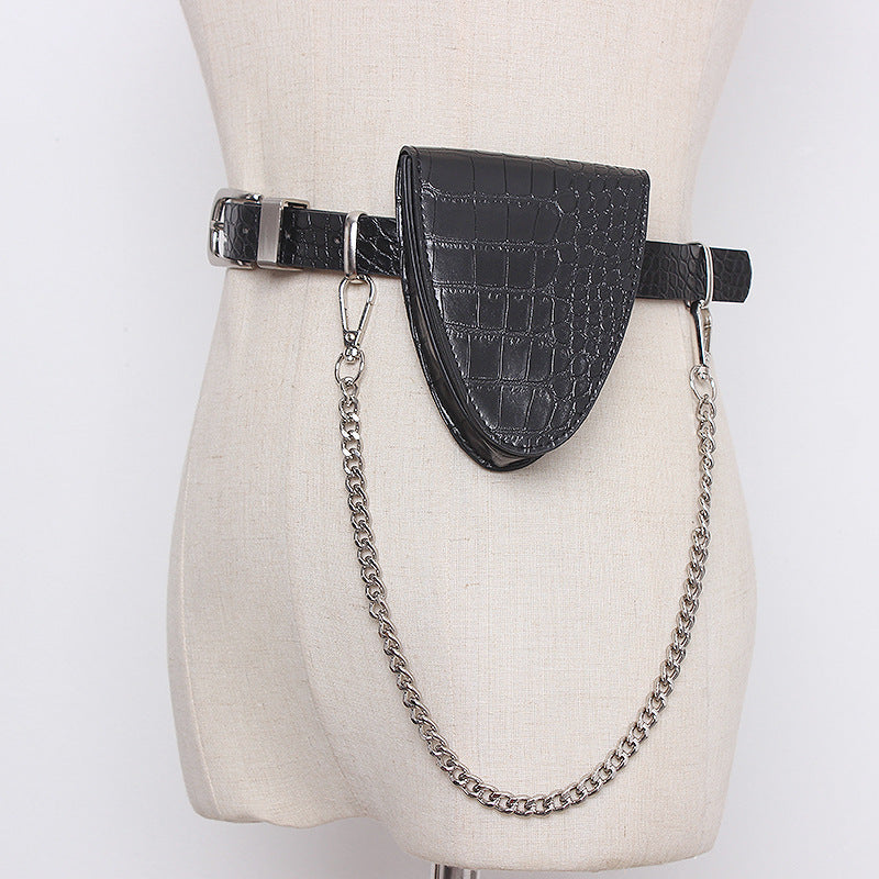 Triangle Mini Chain Belt Belt Bag