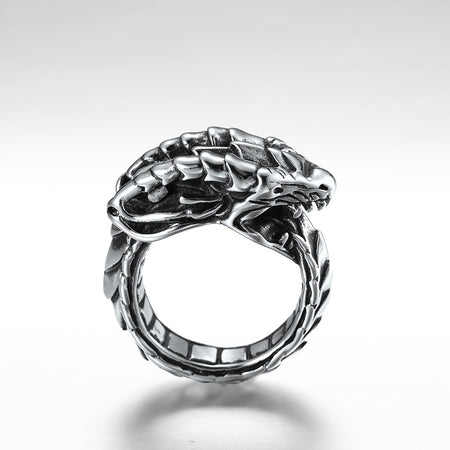 Vintage Gothic Style Stainless Steel Demon Dragon Ring