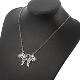 Butterfly necklace, alloy plating insect pendant necklace