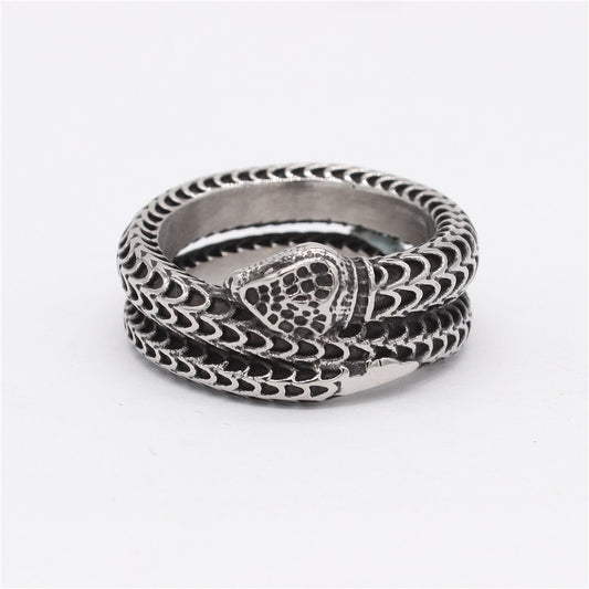 Men's And Women's Gothic Style Snake Head Ring