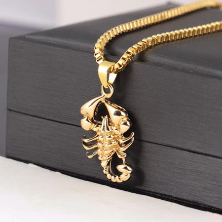 Gothic Vintage Stainless Steel Scorpion Pendant Necklace