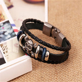 Fashion Retro Skull Leather Bracelet Bold Gothic Accessory