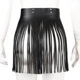 Women's Fashion Simple Tassel Harness Skirt Belt Set Leather Harness