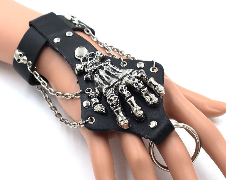 Double finger skull claw Bracelet