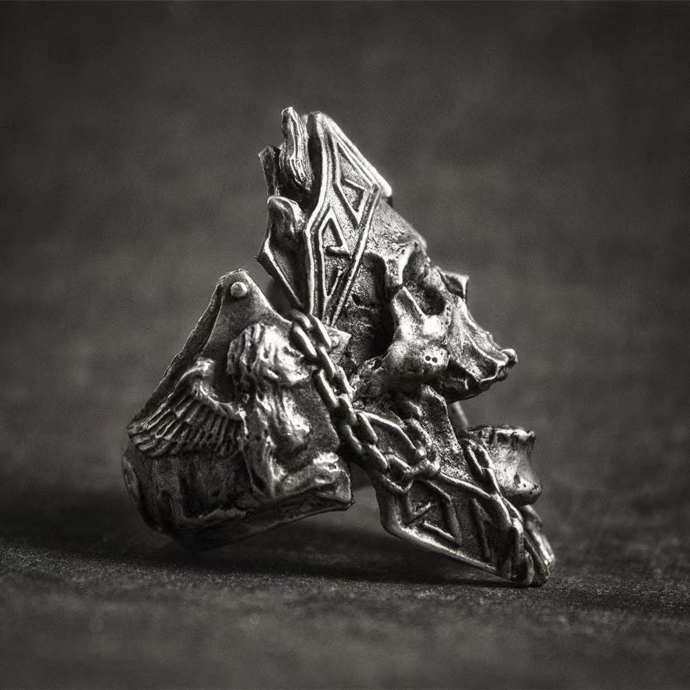 Stainless Steel Vintage Gothic Ring For Men