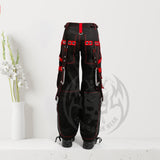 Men Gothic Trouser Gothic Pant ROUGH PANT RED Gothic Pant Gothic Clothing Alternative Clothing Streetwear Men and Women Trouser