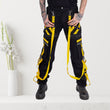 Men’s Gothic Cyber Goth Pants Black Techwear Baggy Trousers Emo Punk Pant