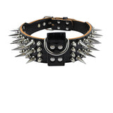 Dog Anti Bite Collar for Female M Size with Traction Rope Rivet Chain and Bully Pit Bull Design