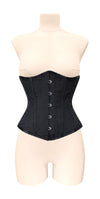 Alison Black Brocade Underbust Corset Gothic Elegance with Steel Discipline