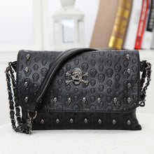 Load image into Gallery viewer, Skull Bag Embossed Chain Trend
