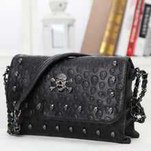 Load image into Gallery viewer, Skull Bag Embossed Chain Trend
