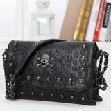 Skull Bag Embossed Chain Trend