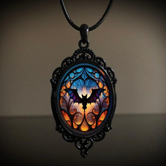 Vintage Gothic Halloween Pendant Necklace