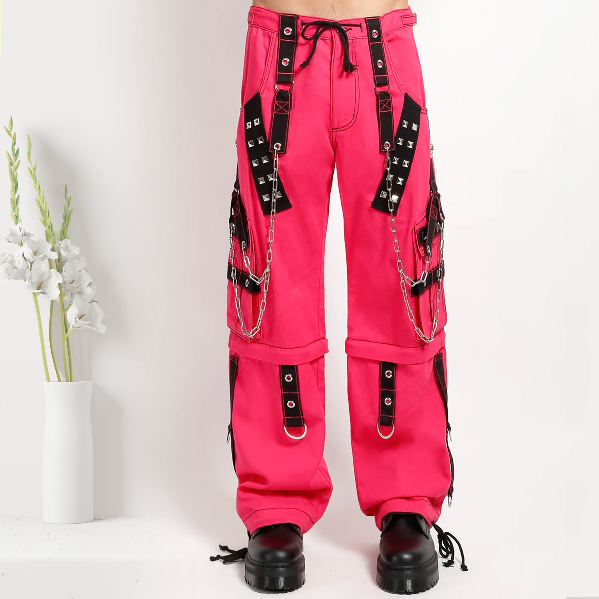 Gothic Fashion DarkStreet Pant Bondage Men Pant Alternative Punk Rock Transformer Trouser Baggy Pants