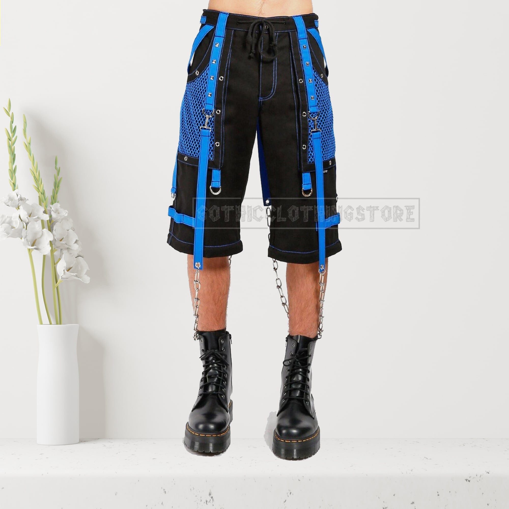 Men Gothic Pant STEP CHAIN PANT Steampunk Fashion Punk Style Trouser Men Gothic Pant Dark Street Pant (Copy)