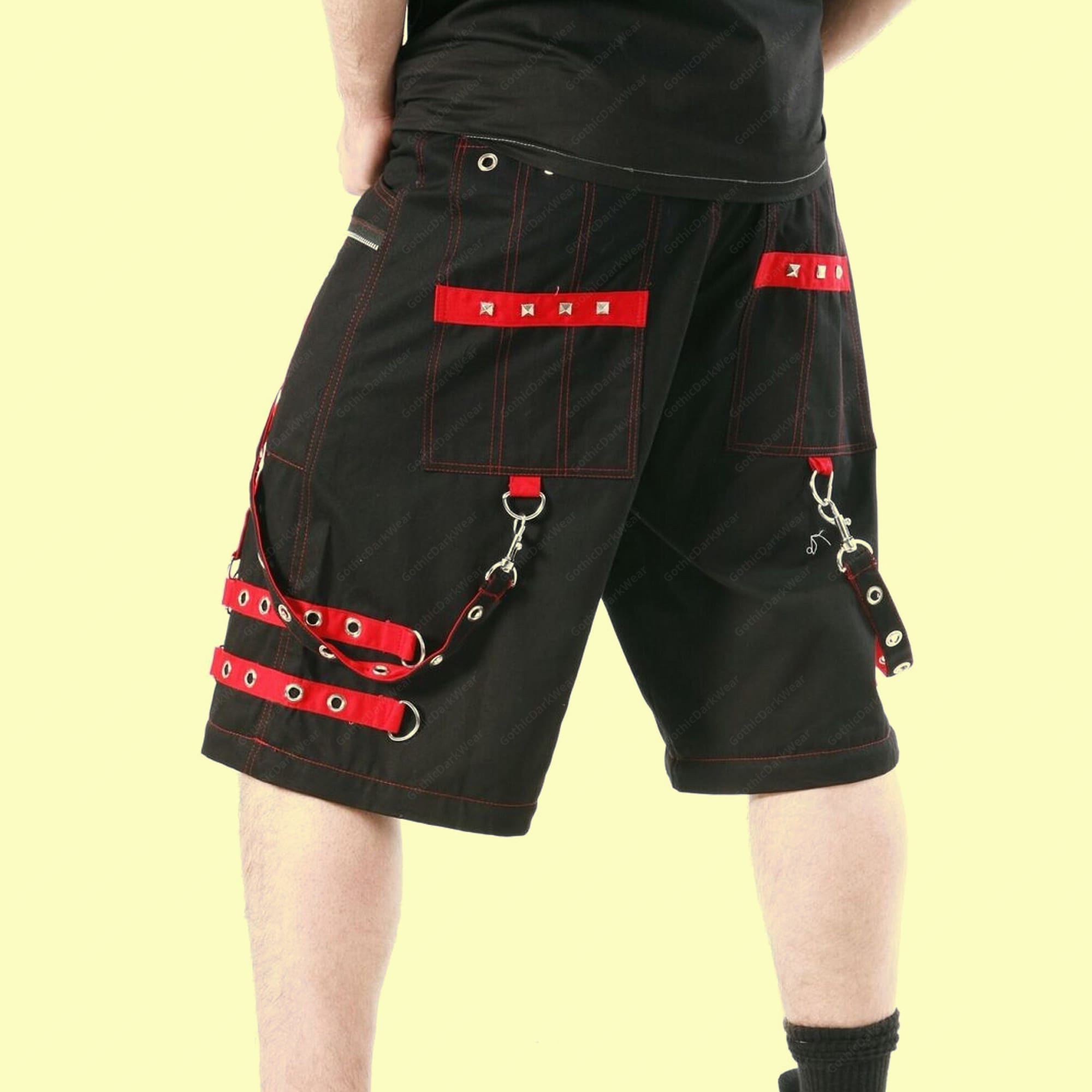 Men Bondage Trouser Punk Rock Transformer Trouser Black and Red Gothic Trouser Handmade Prime Quality Chain Trouser