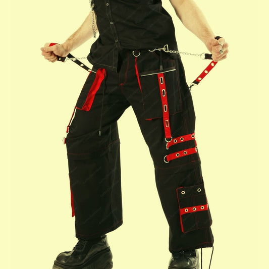 Men Bondage Trouser Punk Rock Transformer Trouser Black and Red Gothic Trouser Handmade Prime Quality Chain Trouser