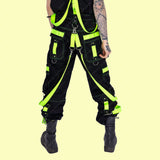 Gothic Pant Black Cargo Trip Pants Eternal Pants CYBER GOTH Pant Buckle Strap Punk Trousers