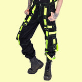 Gothic Pant Black Cargo Trip Pants Eternal Pants CYBER GOTH Pant Buckle Strap Punk Trousers