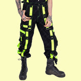 Gothic Pant Black Cargo Trip Pants Eternal Pants CYBER GOTH Pant Buckle Strap Punk Trousers