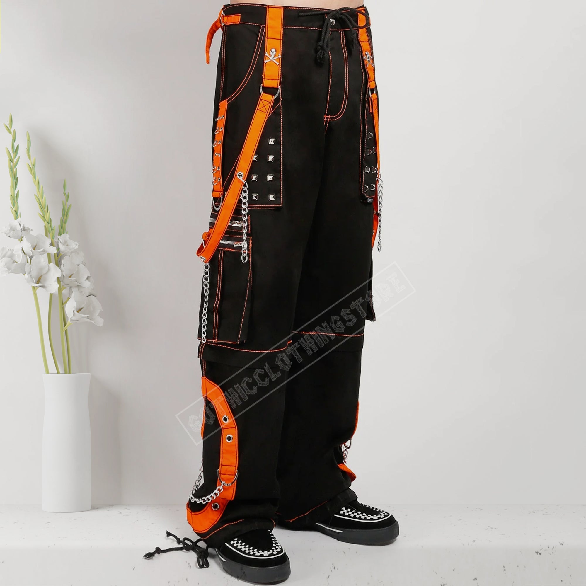 Men Gothic Pant STEP CHAIN PANT Steampunk Fashion Punk Style Trouser Men Gothic Pant Dark Street Pant